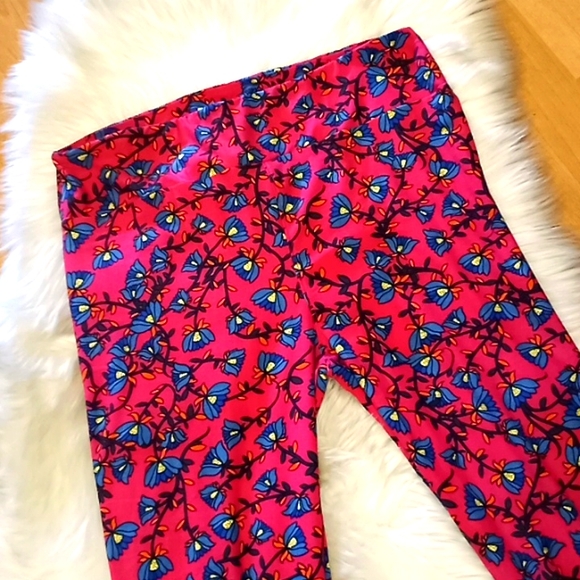 LulaRoe Floral Printed Leggings- T&C-#1569+ - Picture 9 of 10